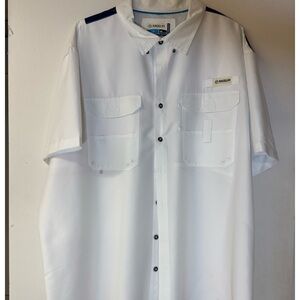 Magellan Moisture Wicking White Shirt with Texas Flag on Back Size 3XL